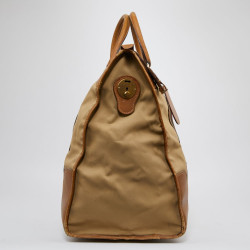 Sac Weekender GUCCI vintage toile et cuir beige