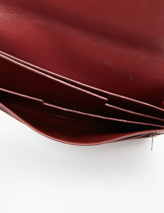 Pochette Cartier en cuir bordeaux