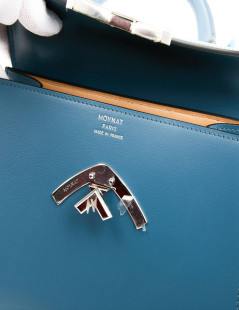 Sac MOYNAT Gabrielle en cuir bleu