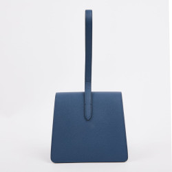 Sac MOYNAT "Madeleine Clutch" en veau bleu