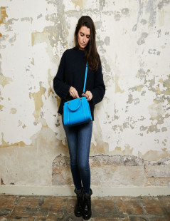  Sac MOYNAT Ballerine en cuir bleu