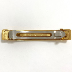 Barrette CHANEL dorée gravée C H A N E L