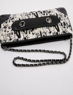 Pochette CHANEL soie noire