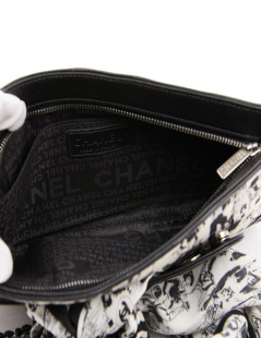 Pochette CHANEL soie noire