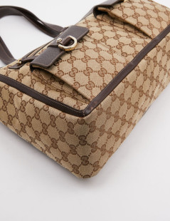 Cabas monogram GUCCI en toile beige