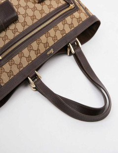 Cabas monogram GUCCI en toile beige