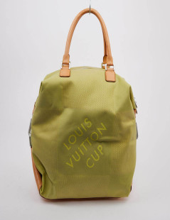 Sac de voyage LOUIS VUITTON CUP toile et cuir de vachette naturel