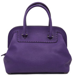 Sac FENDI cuir grainé violet