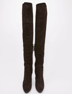 GUISEPPE ZANOTTI brown suede thigh high boots size 40FR