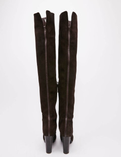 GUISEPPE ZANOTTI brown suede thigh high boots size 40FR