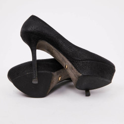 Escarpins SERGIO ROSSI T37,5 cuir noir