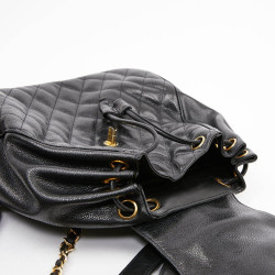 Sac à dos CHANEL cuir noir