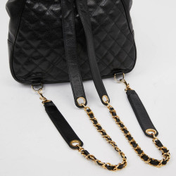 Sac à dos CHANEL cuir noir