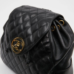 Sac à dos CHANEL cuir noir