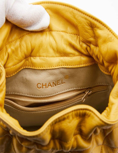 Bourse CHANEL cuir jaune