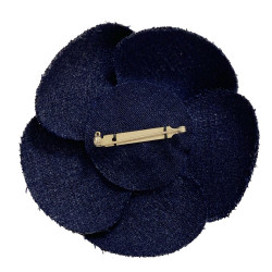 Camelia CHANEL tweed bleu