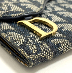 Pochette DIOR toile monogram bleu