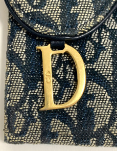 Pochette DIOR toile monogram bleu