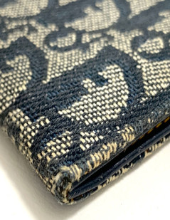 Pochette DIOR toile monogram bleu