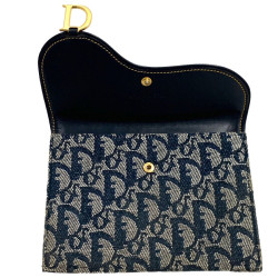 Pochette DIOR toile monogram bleu