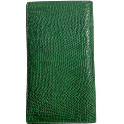 Portefeuille HERMES lézard vert vintage