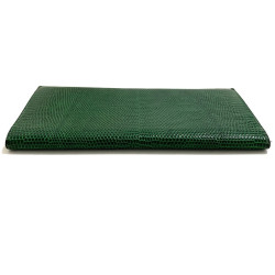 Portefeuille HERMES lézard vert vintage