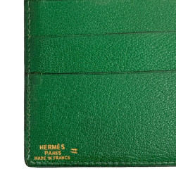 Portefeuille HERMES en lezard vert Vintage