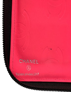 Portefeuille CHANEL cuir matelassé noir