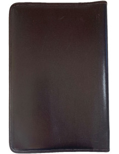 CHRISTIAN DIOR vintage directory cover in dark brown leather