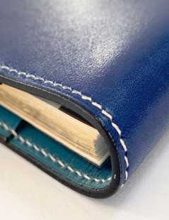 Porte Agenda HERMES bleu petit modèle