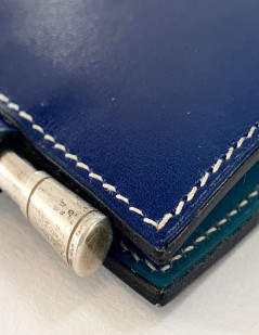 Porte Agenda HERMES bleu petit modèle