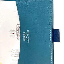 Porte Agenda HERMES bleu petit modèle