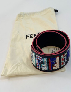 Bandoulière FENDI Strap You en cuir et sequins multicolores