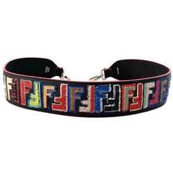 Bandoulière FENDI Strap You en cuir et sequins multicolores