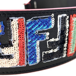 Bandoulière FENDI Strap You en cuir et sequins multicolores