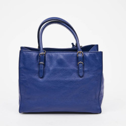 mini sac BALENCIAGA cuir bleu encre 