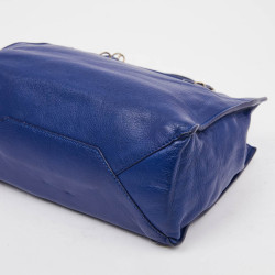 Mini City Bag BALENCIAGA cuir bleu encre 