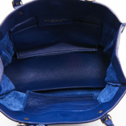 mini sac BALENCIAGA cuir bleu encre 