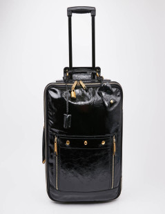 Valise YSL cuir verni noir