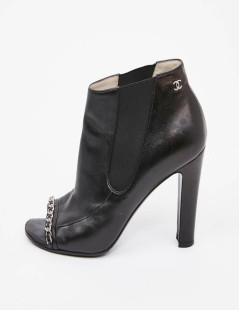 Boots noires CHANEL T39.5