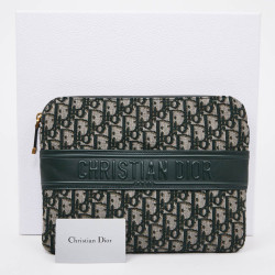 Grande Pochette DIOR toile monogramme verte