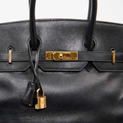 Birkin 35 HERMES noir cuir box