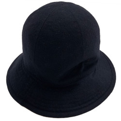 HERMES navy blue cashmere hat