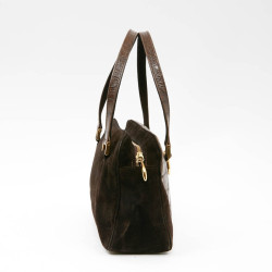 Sac karl LAGERFELD en cuir et daim marron 