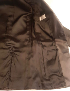 DIOR blazer in black coated cotton canvas size 48IT 44FR