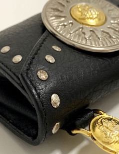 Sac de ceinture VERSACE en cuir noir