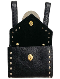 Sac de ceinture VERSACE en cuir noir