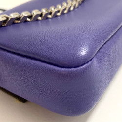 Mini sac baguette FENDI 'Monster' en cuir violet