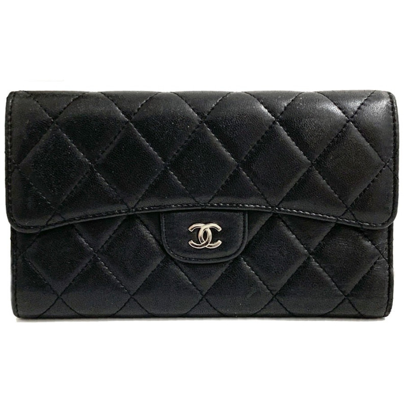 Compagnon CHANEL cuir noir