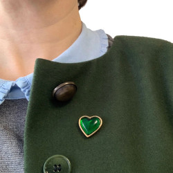 Pin's SAINT LAURENT coeur émeraude